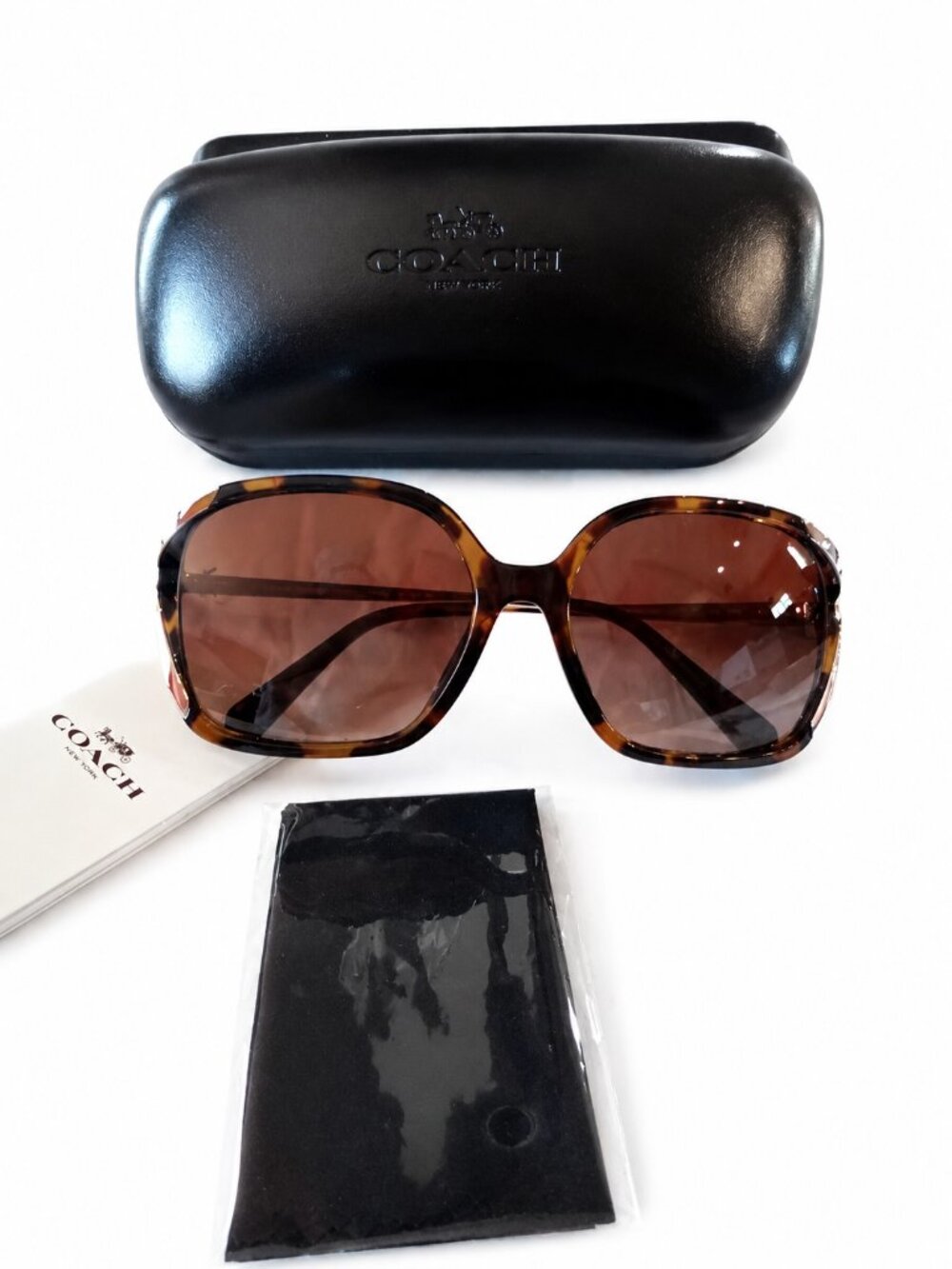 NEW COACH HC8280U L1116 Dark Tortoise Sunglasses 57mm